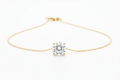 Diamond Solitaire Necklace on a gold chain