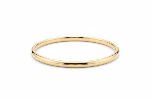 Sleek polished gold bangle bracelet